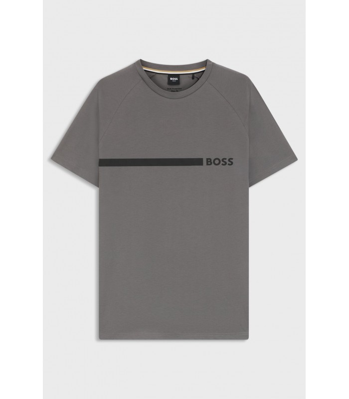 Hugo Boss Camiseta slim fit de punto de algodón con estampado de logo