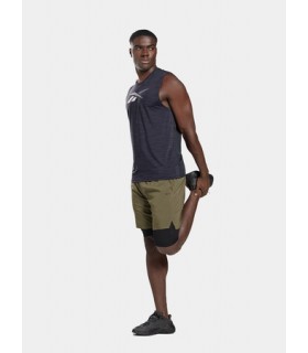 REEBOK - PANTALONES CORTOS DEPORTIVOS PARA HOMBRE - TS 2 EN 1 STRENGTH SHORT