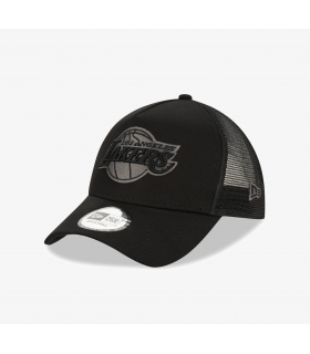 NEW ERA LA Lakers Tonal Black A-Frame Trucker Cap