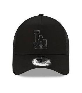 NEW ERA LA Dodgers Tonal Black A-Frame Trucker Cap
