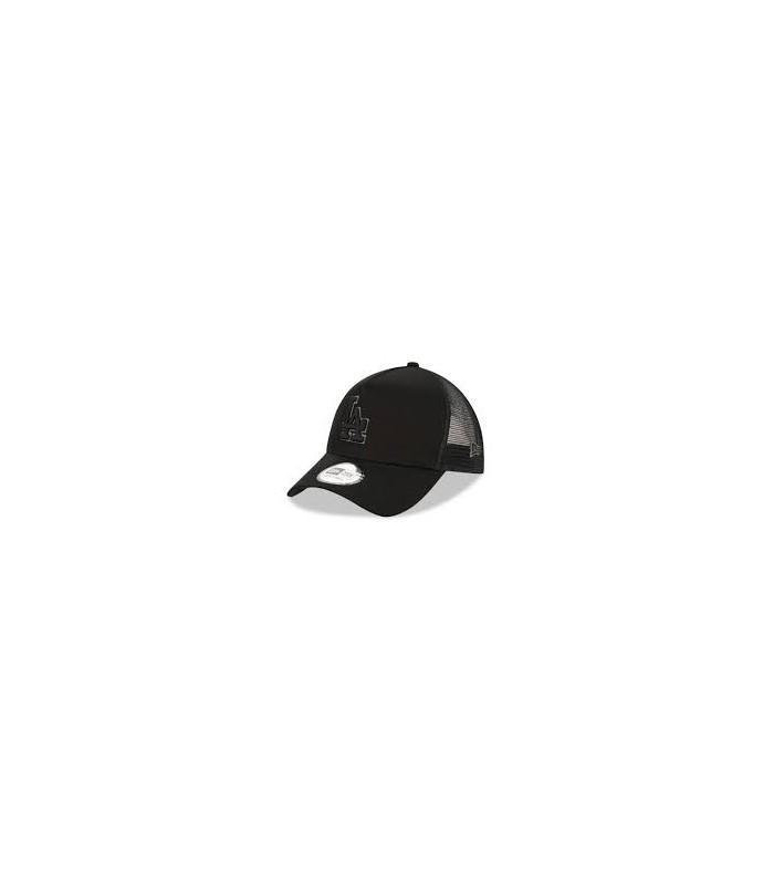 NEW ERA LA Dodgers Tonal Black A-Frame Trucker Cap