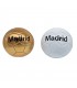 BALÓN fútbol BLANCO Y DORADO
