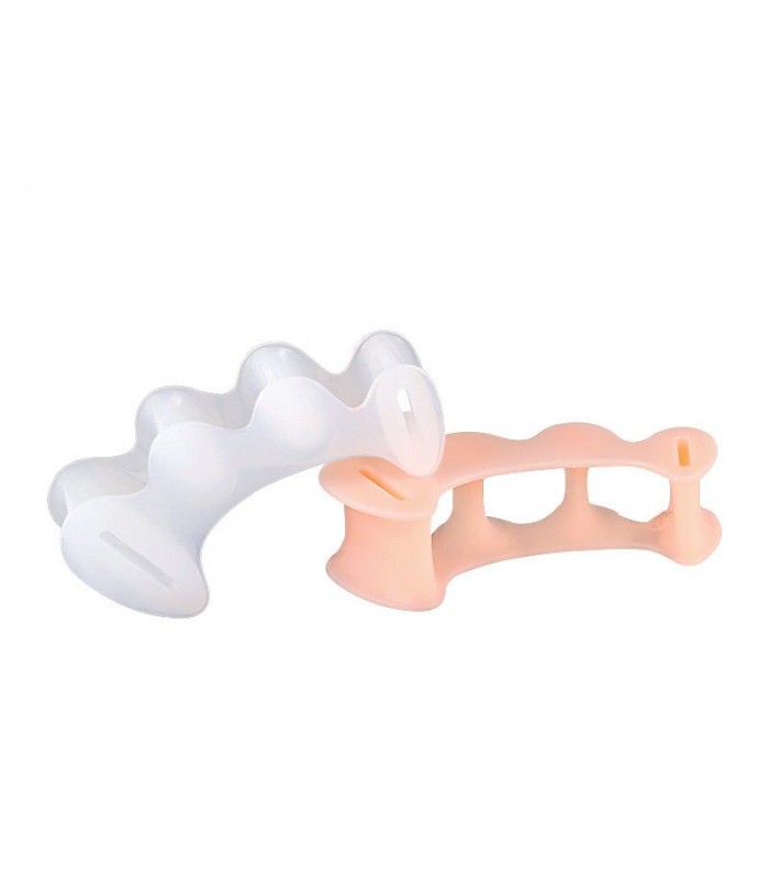 ComfortStep Separador de dedos de silicona de tres agujeros, corrector de hallux valgus